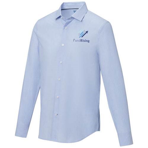 Obrázky: Sv. modrá pánská košile, dl. rukáv-certif. GOTS, XL, Obrázek 8