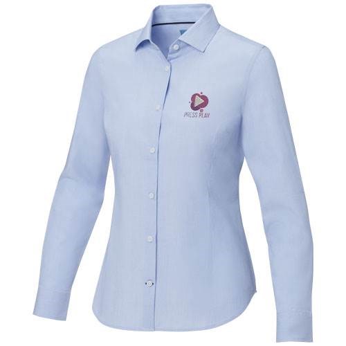 Obrázky: Sv. modrá dámská košile, dl. rukáv-certif. GOTS, M, Obrázek 4
