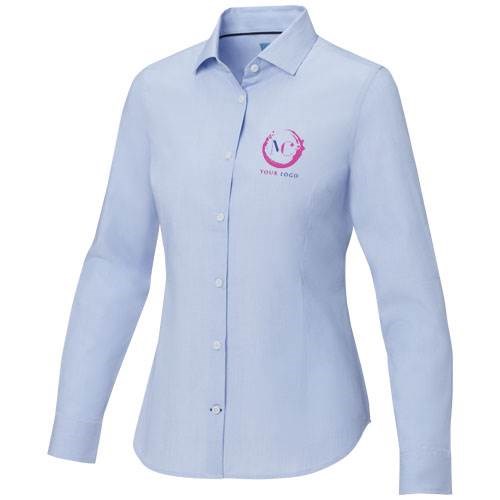 Obrázky: Sv. modrá dámská košile, dl. rukáv-certif. GOTS, XL, Obrázek 8
