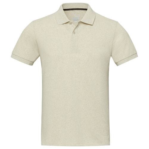 Obrázky: Béžová unisex recyklovaná polokošile 200g, L, Obrázek 5