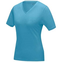 Obrázky: Dámské triko do "V"-certif. GOTS, sv. modrá, XL
