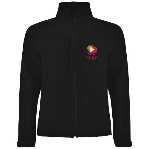 Obrázky: Černá unisex softshellová bunda Rudolph XL, Obrázek 3