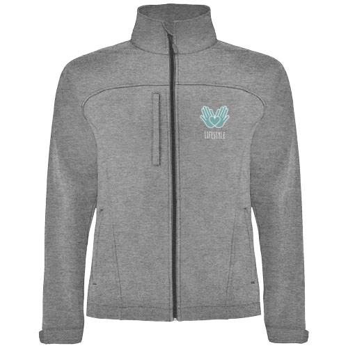 Obrázky: Šedá unisex softshellová bunda Rudolph M, Obrázek 3