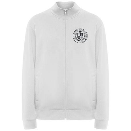Obrázky: Bílá unisex mikina na zip Ulan 280, S, Obrázek 3