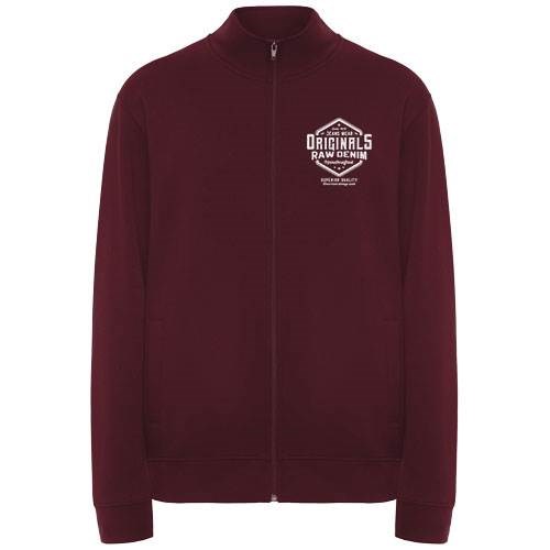 Obrázky: Vínová unisex mikina na zip Ulan 280, S, Obrázek 3