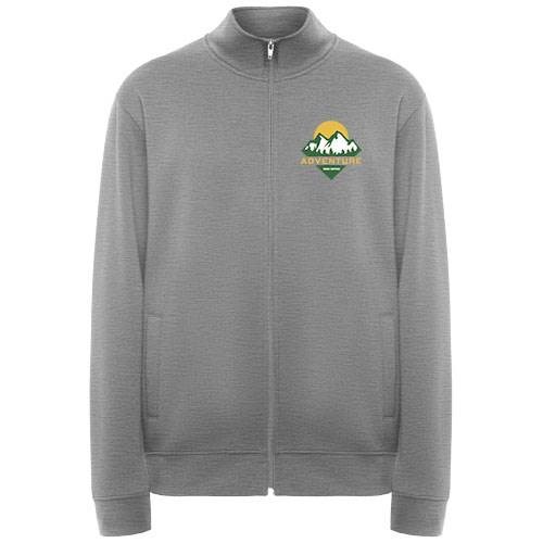 Obrázky: Šedá unisex mikina na zip Ulan 280, S, Obrázek 3