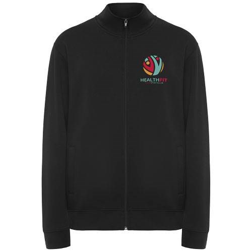 Obrázky: Černá unisex mikina na zip Ulan 280, S, Obrázek 3