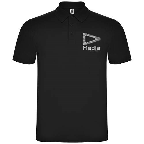 Obrázky: Černá unisex polokošile Austral 180, M, Obrázek 3