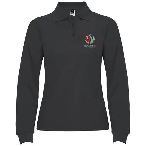 Obrázky: Antracit. dámské polo Estrella 220, dl.rukáv XXXL, Obrázek 3