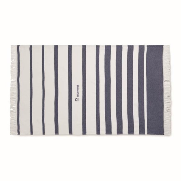 Obrázky: Modrá osuška SEAQUAL® hammam 100x170 cm, Obrázek 3