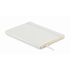 Obrázky: Bílý recyklovaný zápisník A5 s měkkými deskami