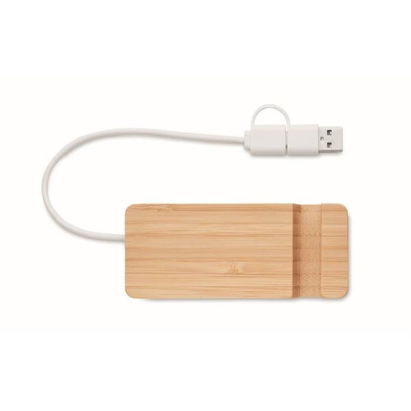 Obrázky: Čtyřportový bambusový USB rozbočovač, Obrázek 3