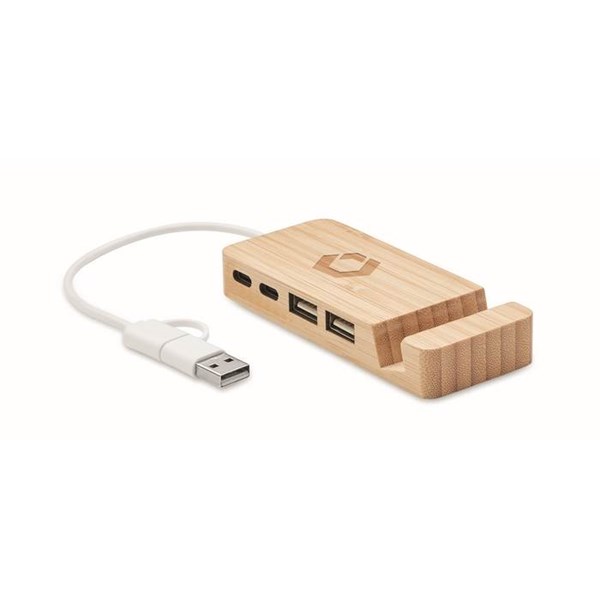 Obrázky: Čtyřportový bambusový USB rozbočovač, Obrázek 8