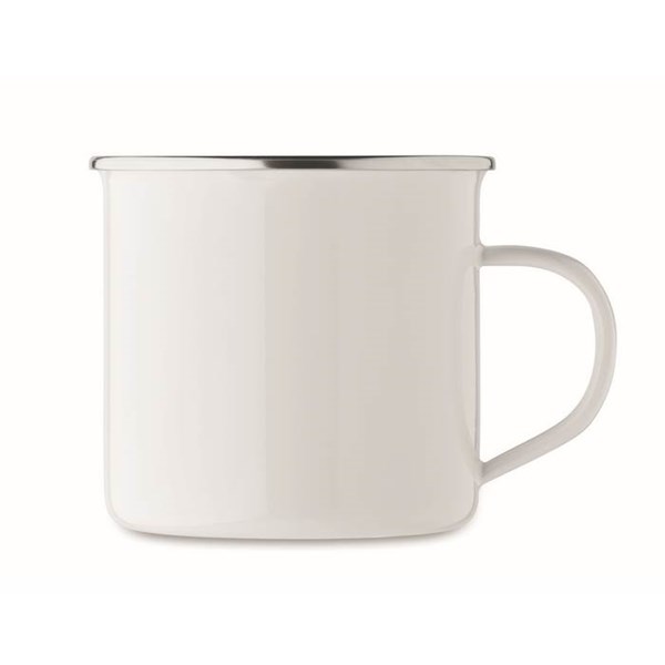 Obrázky: Sublimační bílý smaltovaný retro hrnek 500 ml, Obrázek 2