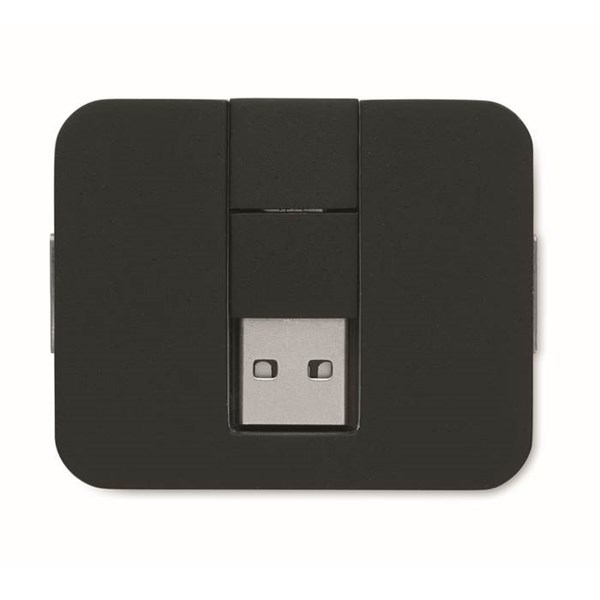 Obrázky: 4portový USB rozbočovač, černý, Obrázek 4
