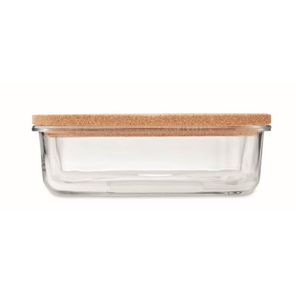 Obrázky: Skleněný box na jídlo s korkovým víkem 830 ml, Obrázek 7