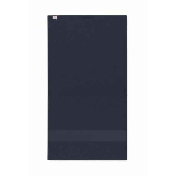 Obrázky: Tm. modrý ručník z bio bavlny 50x30 cm 360g/m2, Obrázek 3