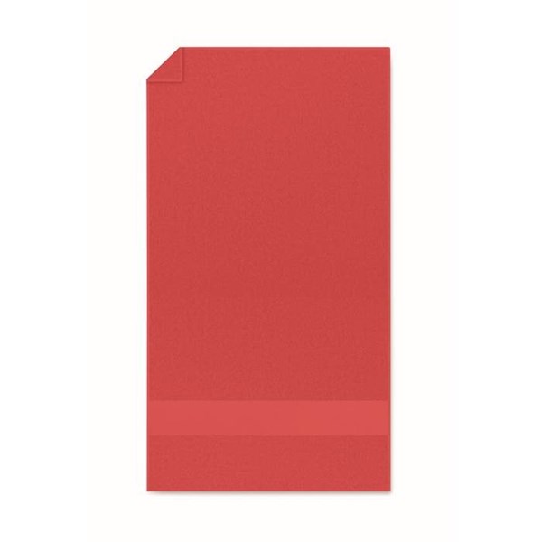 Obrázky: Červený ručník z bio bavlny 50x30 cm 360g/m2, Obrázek 2