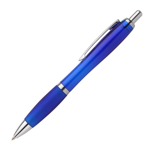 Obrázky: Transparentně modré kuličkové pero OKAY, Obrázek 2