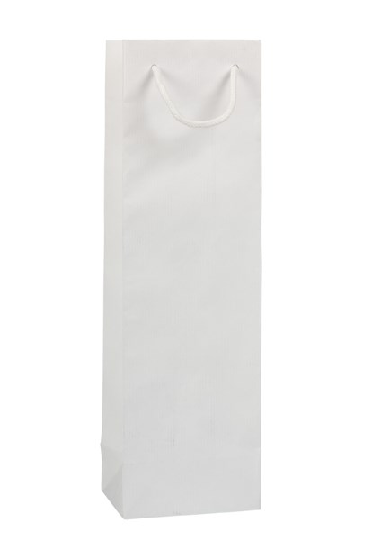 Obrázky: Papírová taška 12x9x40 cm, textilní šňůra, bílá