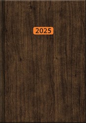 Obrázky: COLOR 2025, týdenní diář A5 hnědý - dřevo