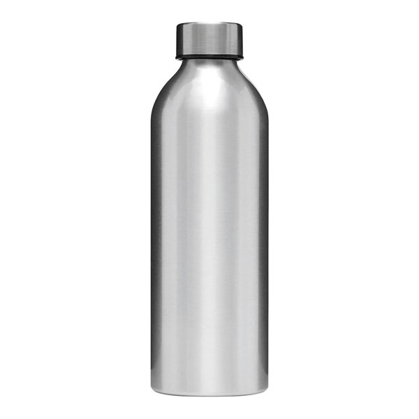 Obrázky: Stříbrná hliník.láhev na pití 750 ml, šroub. víčko, Obrázek 2
