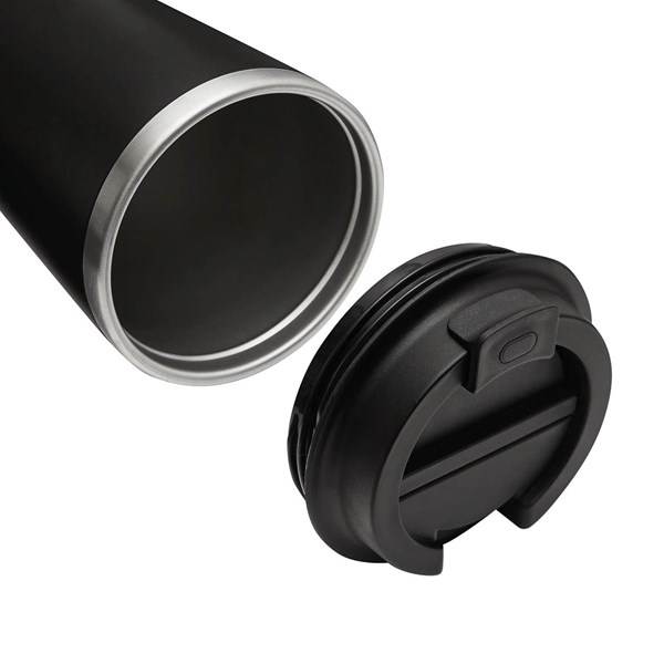 Obrázky: Dvoustěnný termohrnek 350ml nerez/plast černý, Obrázek 6