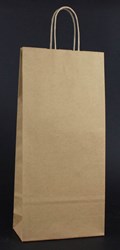 Obrázky: Kraft.papírová taška 18x8x39cm na 2 láhve, přírodní