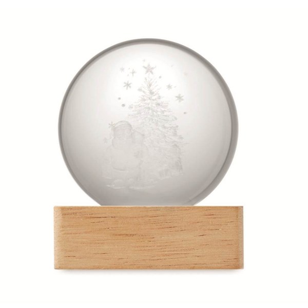 Obrázky: Vánoční křišťálová LED koule na dřevěném podstavci, Obrázek 5