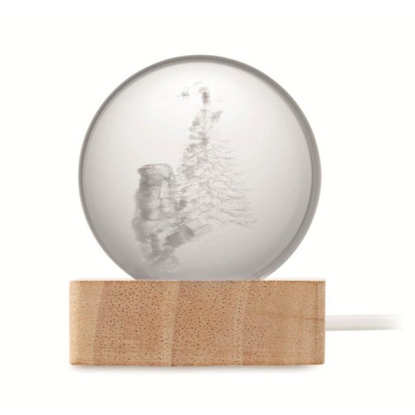 Obrázky: Vánoční křišťálová LED koule na dřevěném podstavci, Obrázek 6
