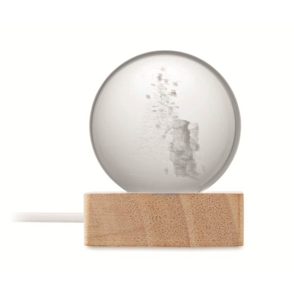 Obrázky: Vánoční křišťálová LED koule na dřevěném podstavci, Obrázek 7