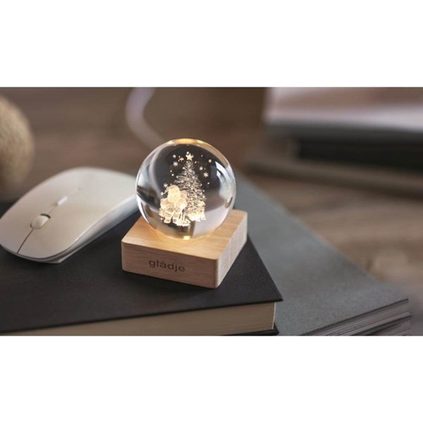 Obrázky: Vánoční křišťálová LED koule na dřevěném podstavci, Obrázek 9