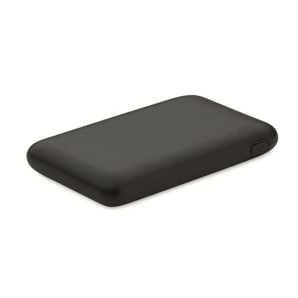 Obrázky: Powerbanka 5000 mAh z recykl. ABS, černá, Obrázek 2