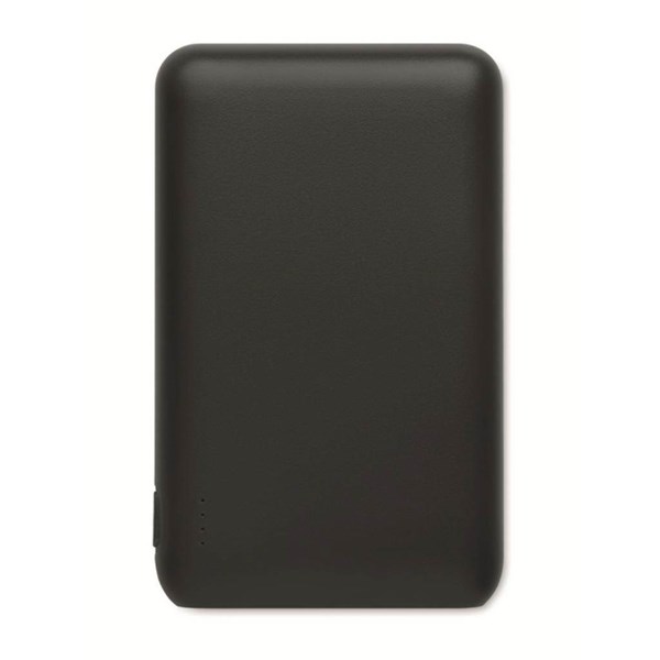 Obrázky: Powerbanka 5000 mAh z recykl. ABS, černá, Obrázek 3