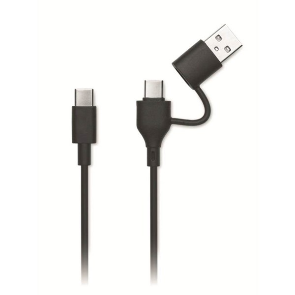 Obrázky: Powerbanka 5000 mAh z recykl. ABS, černá, Obrázek 7