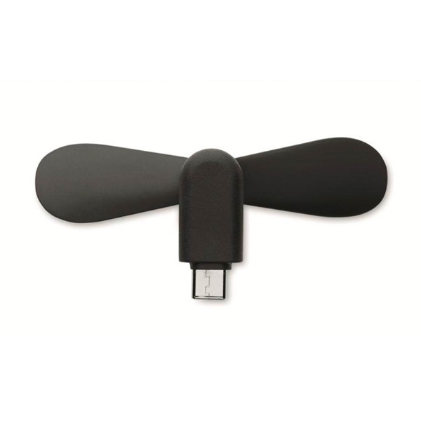 Obrázky: Přenosný černý ventilátor USB-C pro chytré telefony, Obrázek 4
