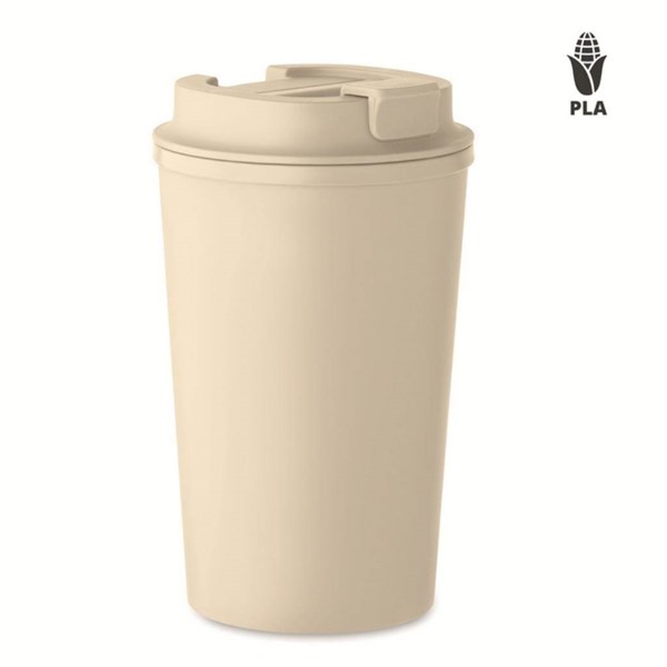Obrázky: Béžový kelímek ze 100% PLA kukuřice, 350ml