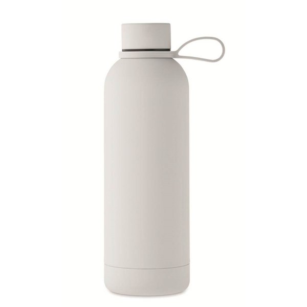 Obrázky: Bílá termoska 500ml z rec. oceli s pogum.povrchem, Obrázek 4