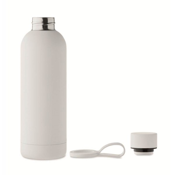 Obrázky: Bílá termoska 500ml z rec. oceli s pogum.povrchem, Obrázek 5
