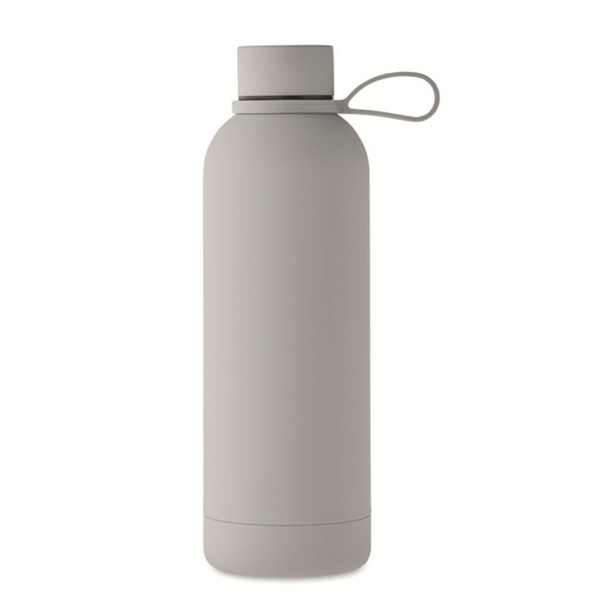 Obrázky: Šedá termoska 500ml z rec. oceli s pogum.povrchem, Obrázek 4