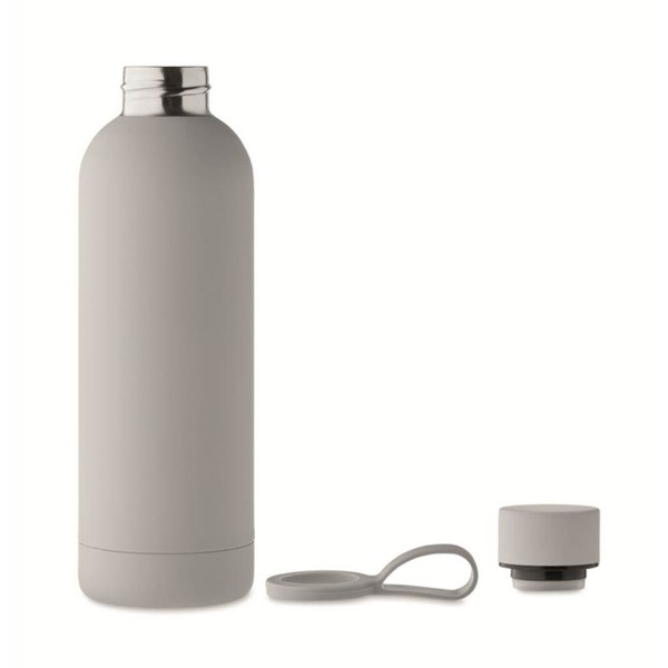 Obrázky: Šedá termoska 500ml z rec. oceli s pogum.povrchem, Obrázek 5