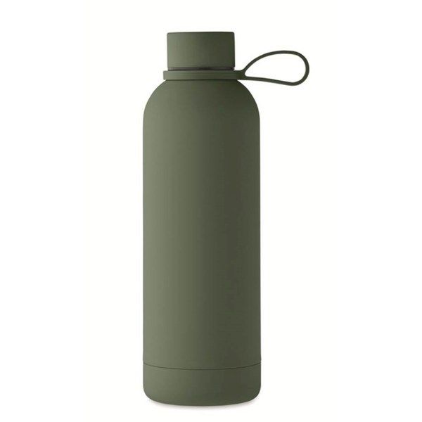 Obrázky: Tm.zelená termoska 500ml z rec. oceli, pogum.povrch, Obrázek 5