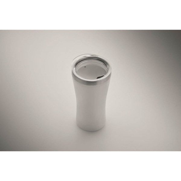 Obrázky: Malý termohrnek z rec. nerezu 160 ml, bílý, Obrázek 3