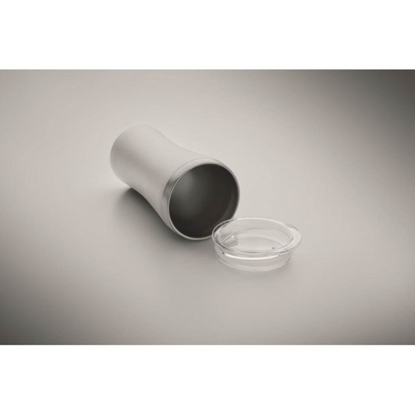 Obrázky: Malý termohrnek z rec. nerezu 160 ml, bílý, Obrázek 4