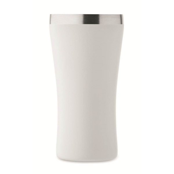 Obrázky: Malý termohrnek z rec. nerezu 160 ml, bílý, Obrázek 6