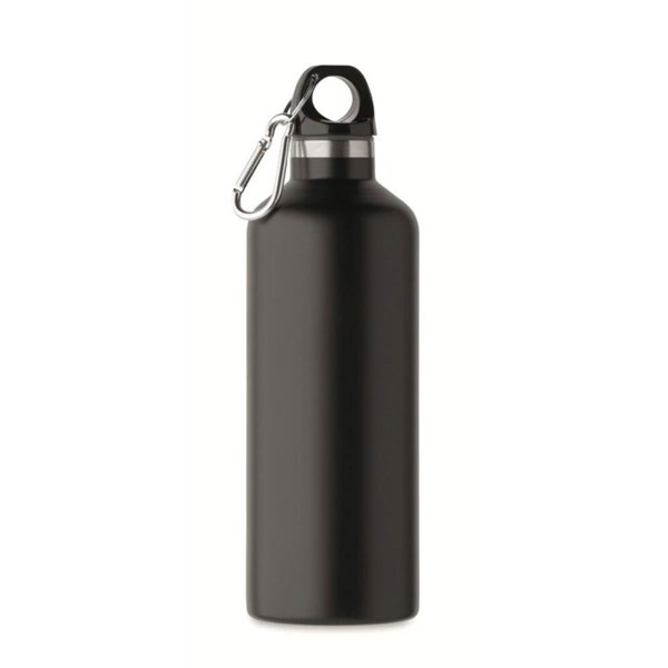 Obrázky: Dvoustěnná láhev 500 ml z recykl. nerezu, černá