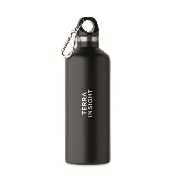Obrázky: Dvoustěnná láhev 500 ml z recykl. nerezu, černá, Obrázek 4