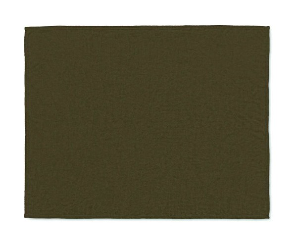 Obrázky: Khaki fleecová deka RPET 280 gr/m² s komplimentkou, Obrázek 4