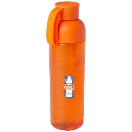 Obrázky: Oranžová 600ml RPET láhev na vodu. silik. poutko, Obrázek 7