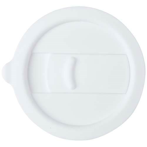 Obrázky: Keramický hrnek 330ml, silik obal, víčko, bílá, Obrázek 3